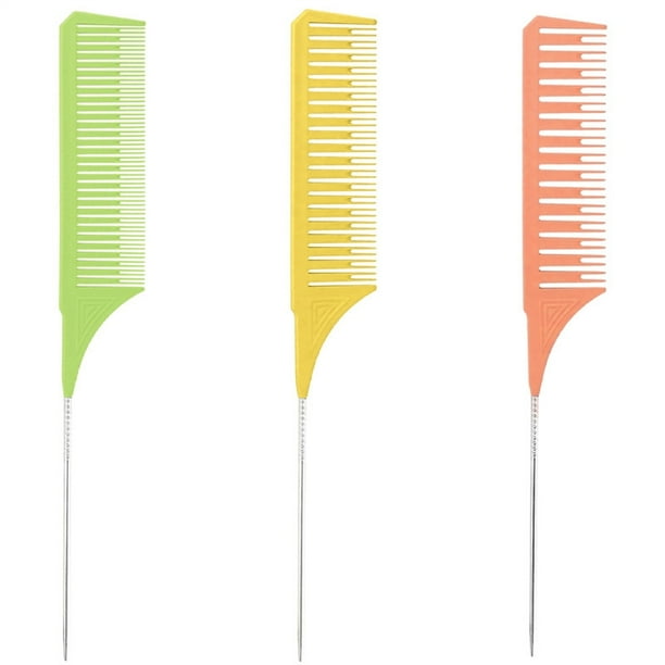 Peines Resaltadores Peines De Cola De Rata Peines De Peluquería Para Mujeres Y Hombres 3 Uds Cateissary CE008046-03