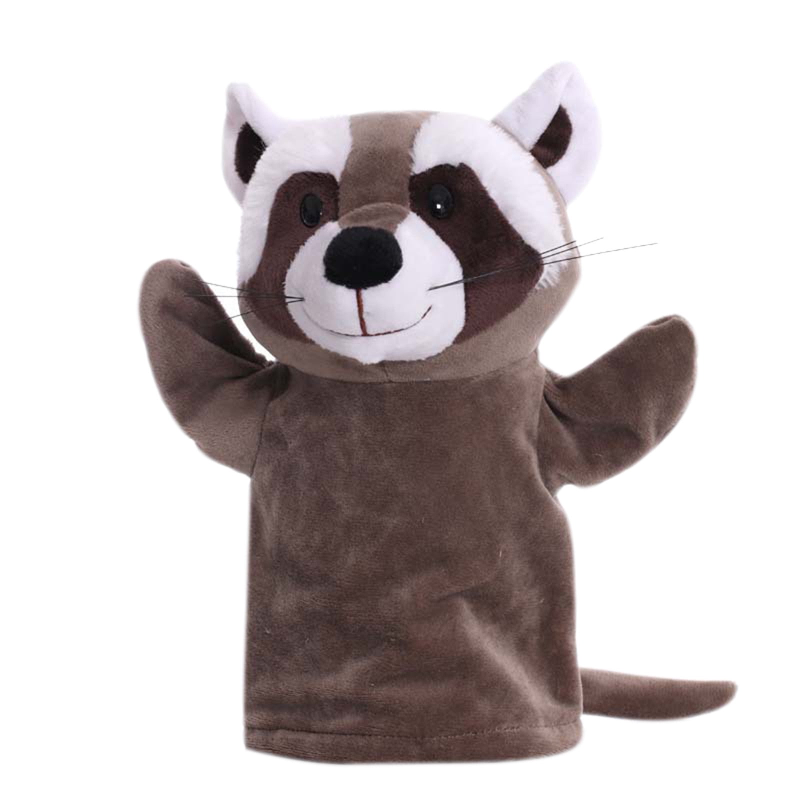 Soft Animal Hand Puppet w/Working Mouth Role-Play  Time Raccoon 