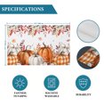 thumbnail image 6 of Orange White Pumpkins Placemats Set of 2, Thanksgiving Leaves Botanical Fall Washable Wipeable Table Mats for Dining Tables, Indoor Outdoor Kitchen Place Mats for Holiday Party Table Decor, 6 of 9