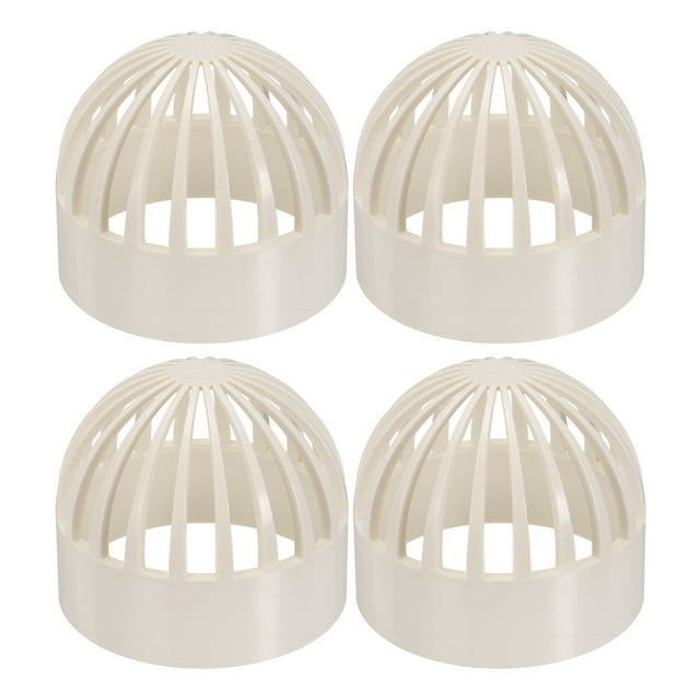 Uxcell 3.5 Inch (90mm) Fish Cover Permeable Cap, 4Pcs Aquarium Guard, White