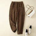 thumbnail image 2 of Sngxgn Womens Loose Fit Casual Pants Elastic Waist Trousers Pants with Pockets(Coffee,XL), 2 of 3