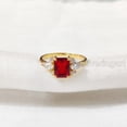 thumbnail image 2 of Red Garnet Gemstone Ring, 925 Sterling Silver, CZ Womens Ring, Natural Garnet Ring, January Birthstone, Christmas, Thanksgiving, Tiny Dainty Ring, Statement Jewelry, Wedding, Stackable Ring, 2 of 9