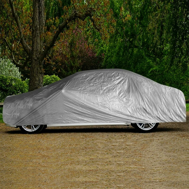 SNNROO 1Pack Full Car Cover Protect from Environmental Pollutants Peva Silver 213x69x47in