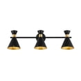 thumbnail image 2 of Elroy 30.5" 3-Light Iron Retro Contemporary LED Track Light , Black/Gold, 2 of 7