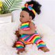 thumbnail image 4 of Muñeca Reborn Kgniess me negra de 55 cm con ropa y accesorios, 4 of 6