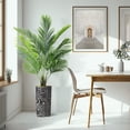 thumbnail image 5 of Artificial Tree in Modern Geometric Pattern Planter, Fake Areca Tropical Palm Silk Tree for Indoor and Outdoor Home Decoration - 66" Overall Tall (Plant Pot Plus Tree), 5 of 5