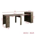 thumbnail image 3 of Joysourcefurniture 99 Inches Extendable Dining Table, Granite, 3 of 9