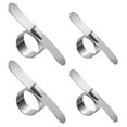 thumbnail image 1 of 1 Set 4 unids de acero inoxidable Peladores de naranja anillo ergonómico Peelers (plata), 1 of 5