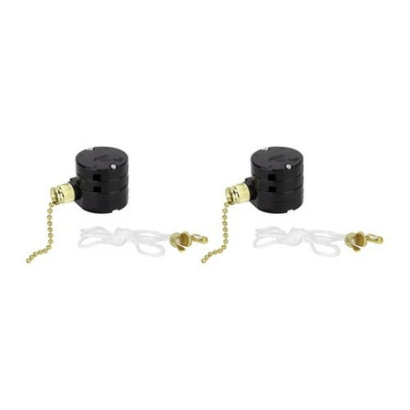 Aspen Creative Corporation Speed Ceiling Fan Light Switch With Pull Chain Set Of 2