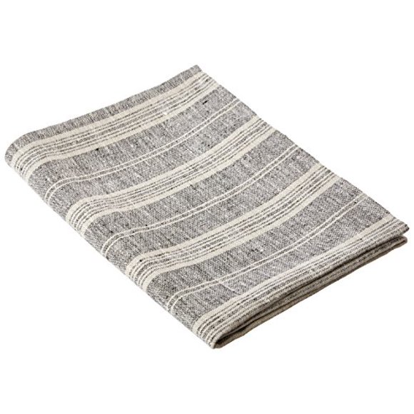 LinenMe 0076702 Bath Towel, 26" x 51", Black/Natural