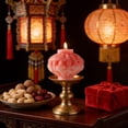 thumbnail image 6 of HuiXinOu Scented Candle in Lantern, New Year Festival Holiday Gift Decor Ornament for Home Desk Mantle, Aromatherapy Soy Wax Candle, Pink, 6 of 6