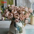 thumbnail image 6 of Artificial Silk Flower Peony Fake Flowers Bouquet Bride Wedding Party Home Decor Gold Silk Flower, 6 of 8
