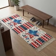 thumbnail image 5 of Area Rug with Tassels 2' x 5', USA 250 Years Independence Day Flag Star Kitchen Runner Rug for Hallway Bedroom Throw Rugs, Red Fireworks Soft Door Mat for Bathroom Entrance Living Room, 5 of 9