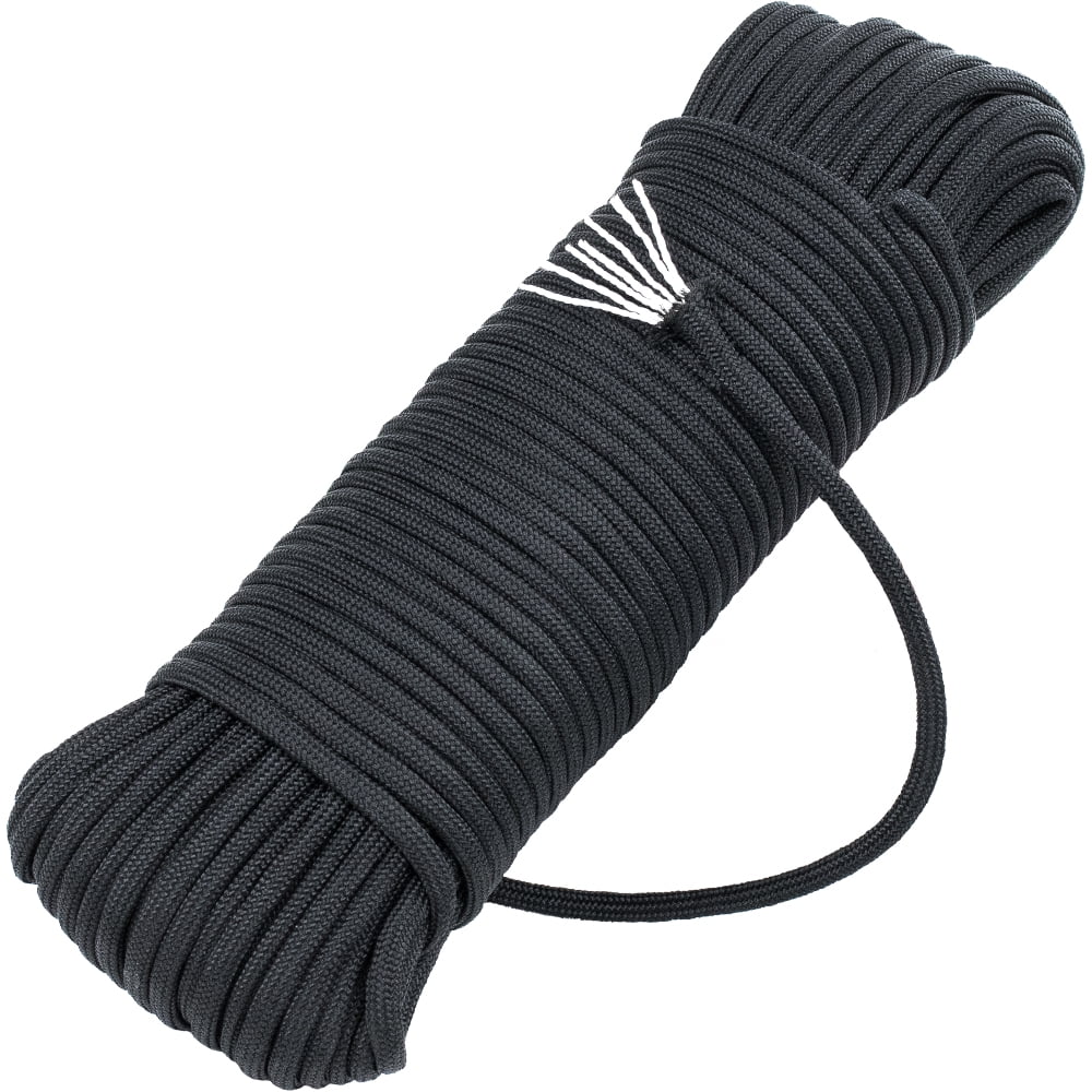 100 Ft. Type III 7 Strand 550 Paracord Mil Spec Black Parachute Cord