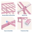 thumbnail image 4 of Yeshouse estructura de cama de plataforma metálica con cabecero y piecero, base resistente con listones metálicos, sin somier, fácil de montar, sin ruido y espacio de almacenamiento debajo de la cama, 4 of 8