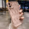 thumbnail image 3 of Water Ripple Pattern Case for iPhone 12 Soft TPU Shockproof Camera Protective Back Cover for Women Girl Curly Wave Frame Phone Case for iPhone 12 6.1 Inch Pink, 3 of 12