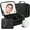 BLACK, variant on LED Lighted Mirror Travel Makeup Bag with 10X Magnifier, Adjustable Brightness, Rechargeable & Portable Storage