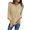 Khaki, variant on Xunlbb Tops for Women Trendy Women's Solid Color Lapel One Button Long Sleeved Suit Jacket S-3XL Great Gifts for Less