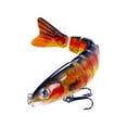 thumbnail image 2 of TOPRenddon Segment Swimbait Lures Fishing Lures Hard Bait Minnow Lure with Treble Hook Lifelike Swimbait Fishing Bait 3D Fishing Eyes Sinking Lure for Bass Trout Walleye Fishing Stuff, 2 of 5