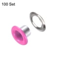 thumbnail image 3 of 100 Juegos Ojales Kit Metal Ojales 4mm 0.16 Ojal Herramienta para Zapatos Ropa Cinturón Bolsa Bricolaje Proyecto, Fucsia, 3 of 7