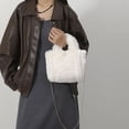thumbnail image 2 of Bolso Cruzado Esponjoso para Mujer Mano Felpa Al Aire Libre Gran Capacidad, 2 of 9