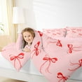 thumbnail image 5 of Feelyou Princess Cute Bow Bedding Comforter Set for Kid, Kawaii Cartoon Bowknot Twin Comforter Sets, Fairy Tale Theme Reversible Bedding Set, Microfiber Bedroom Decor, 2-Piece, 5 of 9