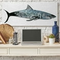 thumbnail image 2 of Stupell Industries Watercolor Textured Shark Minimal Sea Life Design Canvas Wall Art Design by Stellar Design Studio, 2 of 6