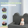 thumbnail image 3 of Kids Sofa Couch 6-Pieces, Multifunctional Play Couch Sofa for Kids, Modular Toddler Couch for Playroom, Gift for Kids, Gray, 3 of 11