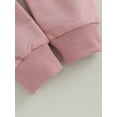 thumbnail image 5 of Happy Town Toddler Girl Fall Outfits Long Sleeve Letter Top and Long Pants Set Toddler Sweatsuits, 5 of 5