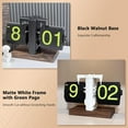 thumbnail image 5 of Flip Desk Clock, Retro Vintage Flip Desk Table Clock, Digital Flip Clock Sided Large Numbers Mechanical Flip Clock Wood Base for Living Room, Study Room and Office（Black）, 5 of 8