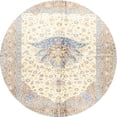 thumbnail image 1 of Ahgly Company Indoor Round Traditional Tan Brown Persian Area Rugs, 3' Round, 1 of 6