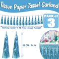 thumbnail image 2 of Tassel Streamers Banner Hysilla con flecos de aluminio azul claro, x3, 2 of 5