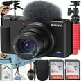 thumbnail image 1 of Sony ZV-1F Vlogging Camera (Black) with 2 Pack SanDisk 64GB Memory Card + Tripod + Case + ZeeTech Accessory Bundle, 1 of 5