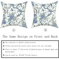 thumbnail image 5 of Chinoiserie Pillow Covers Set of 2 Blue and White Outdoor Pillows Bule Birds Flowers Throw 18x18 Inch Cotton Square Cushion Cover Decor for Bedroom Couch Bed Living Room Sofa Chair, 5 of 6