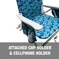 thumbnail image 7 of Bliss Hammocks BBC-350-BF | Folding Beach Chair | 5 Reclining Positions | Detachable Cooler Bag | Blue Flower, 7 of 7