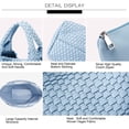 thumbnail image 5 of Bolso tejido para mujer, bolso de mano de cuero vegano, bolso grande de viaje de playa de verano y bolso de hombro retro hecho a mano, 5 of 5