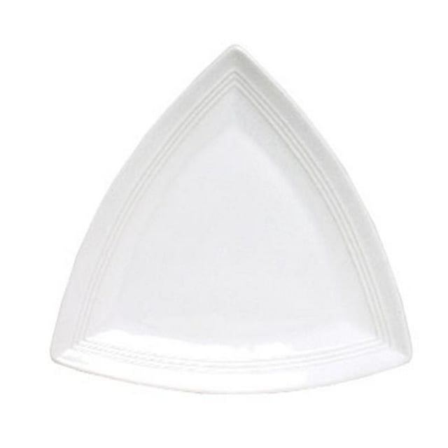 Tuxton China CWZ-1248 12.5 in. Concentrix Triangle Plate - Blanco - 6 pcs