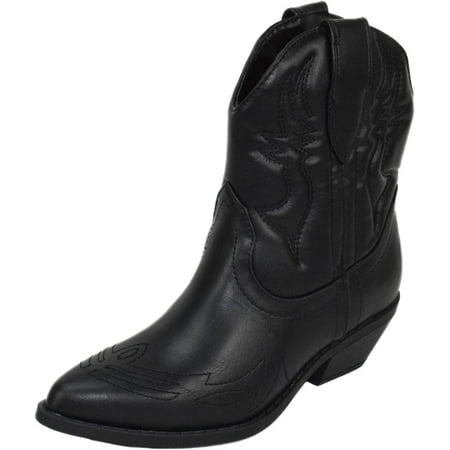 

Omagie Women Fashion Cowgirl Cowboy Western Stitched Ankle Boots Pointed Toe Short Booties Rigging-S