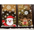 thumbnail image 1 of Pegatina decorativa navideña con forma de copo de nieve, Papá Noel, alce, muñeco de nieve, pegatina electrostática, pegatina para ventana con Feliz Navidad, 1 of 5