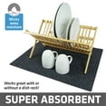 thumbnail image 3 of Drymate XL Dish Drying Mat, Oversized (19”x24”), Low-Profile, Super Absorbent, Quick Dry Fabric, Waterproof & Slip-Resistant, for Kitchen Counter, Trimmable, Easy to Clean (USA Made)(Charcoal), 3 of 7