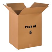 Kuber Industries Corrugated Box | 5 Ply Corrugated Packing Box | Corrugated For Shipping | Corrugated For Courier & Goods Transportation | L 15.6 X W 7 X H 21 Inch | Pack Of 5 | Brown