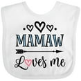 thumbnail image 3 of Inktastic Mamaw Loves Me Grandchild Girls Baby Bib, 3 of 4