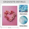 thumbnail image 3 of Diamond Art Kit for Adults, Pink Heart Floral Paper Art Diamond Painting for Adults Beginners, DIY Diamond Art Painting Kits, 5D Diamond Painting Crafts for Home Decor 12x16 Frameless, 3 of 7