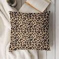 thumbnail image 4 of Leopard Print Throw Pillow Covers Home Decor 18x18 Inch Cute Cheetah Print Decorative Pillowcase Cushion Cover for Bed Sofa Couch, 2 Sets, 4 of 6