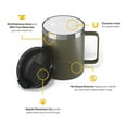 thumbnail image 3 of RTIC 12 oz Ceramic Lined Insulated Essential Coffee Mug, Splash Resistant, Olive, 3 of 6