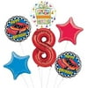 Race Car 8th Birthday Party Supplies Stock Car Balloon Bouquet Decorations