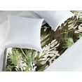thumbnail image 2 of Wild Botany Bed Runner, Dreamy Jungle Leaves Silhouettes with Brush Strokes Back Print, Decorative Accent Bedding Scarf for Hotels Homes & Guest Rooms, Queen, Pistachio Green Champagne, by Ambesonne, 2 of 3