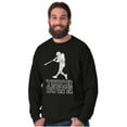 thumbnail image 4 of Funny Touch Down Baseball Swing Joke Long Sleeve TShirt Men Women Brisco Brands S, 4 of 6