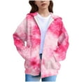 thumbnail image 2 of ink Long Sleeve Outfits for Children Boy Girl Fleece Lined Sherpa Lounge Cute Tie Dye Thermal Thick Fuzzy with Hood Jackets Hoods Outfit Sweatshirt Child 2026 9 Years, 2 of 5