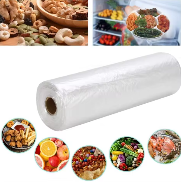 Clear Produce Bags on a Roll – 10" x 15", 4 Rolls, Bulk Pack